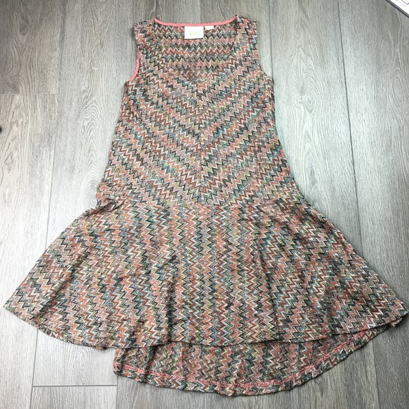 Maeve Anthropologie Westwater Knit Dress Sleeveless Flared Multicolor Small P - Picture 1 of 6